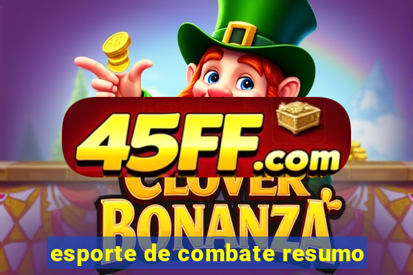 esporte de combate resumo